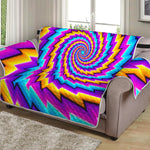 Twisted Spiral Moving Optical Illusion Loveseat Protector