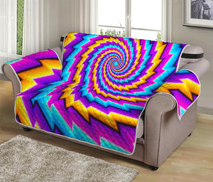 Twisted Spiral Moving Optical Illusion Loveseat Protector