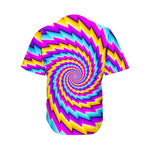 Twisted Spiral Moving Optical Illusion Men's Baseball Jersey
