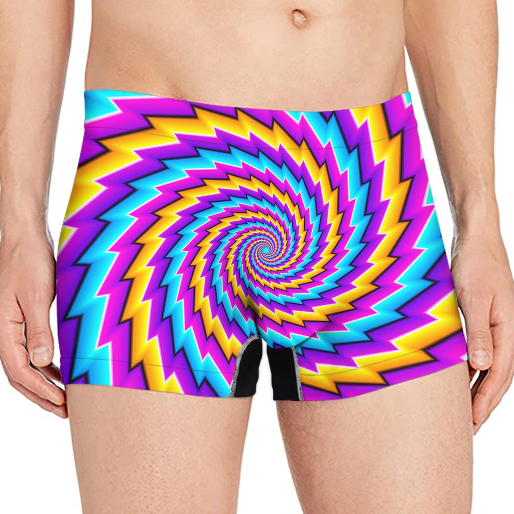 Twisted Spiral Moving Optical Illusion Men's Boxer Briefs
