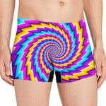 Twisted Spiral Moving Optical Illusion Men's Boxer Briefs