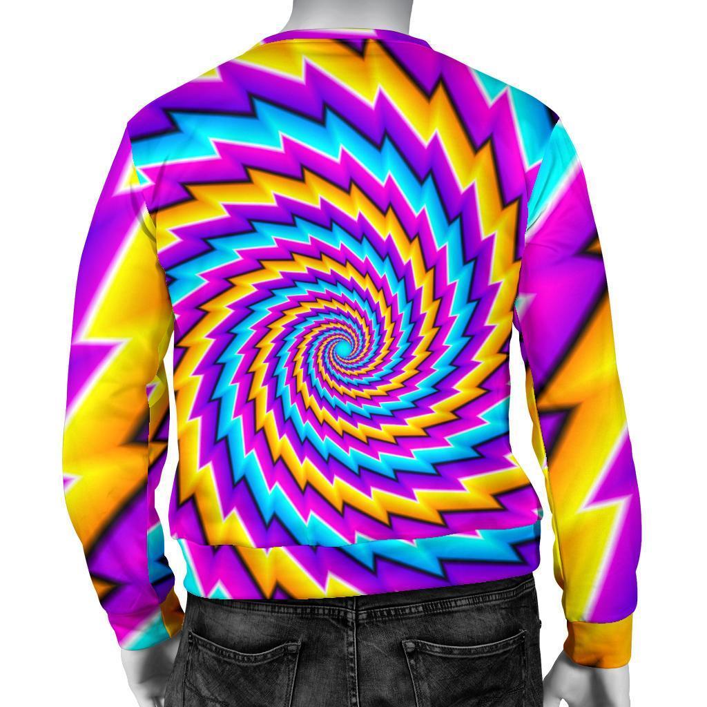 Twisted Spiral Moving Optical Illusion Men's Crewneck Sweatshirt GearFrost