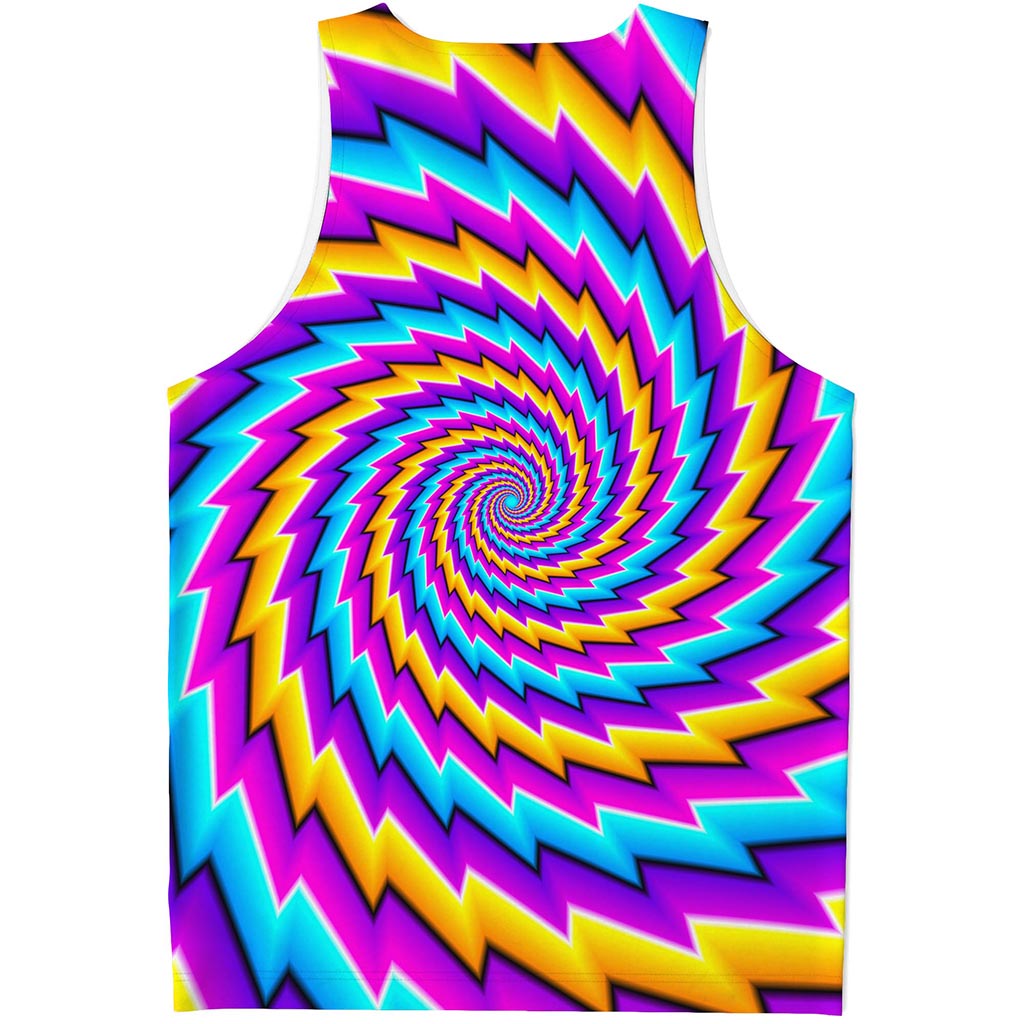 Twisted Spiral Moving Optical Illusion Men's Tank Top