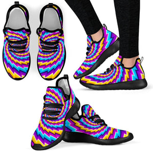 Twisted Spiral Moving Optical Illusion Mesh Knit Shoes GearFrost