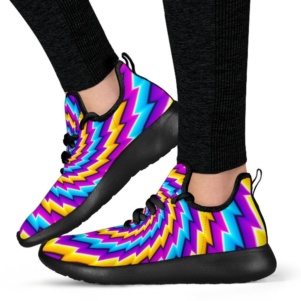 Twisted Spiral Moving Optical Illusion Mesh Knit Shoes GearFrost