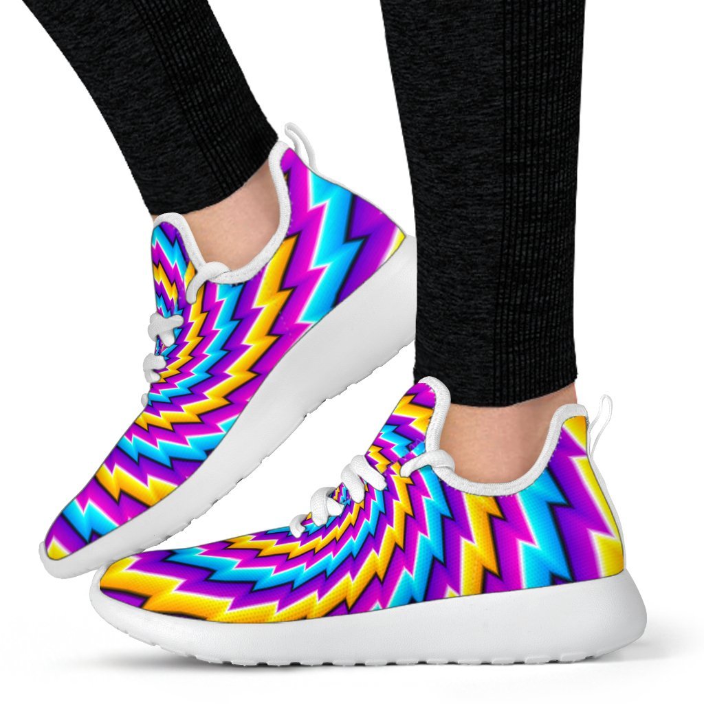 Twisted Spiral Moving Optical Illusion Mesh Knit Shoes GearFrost