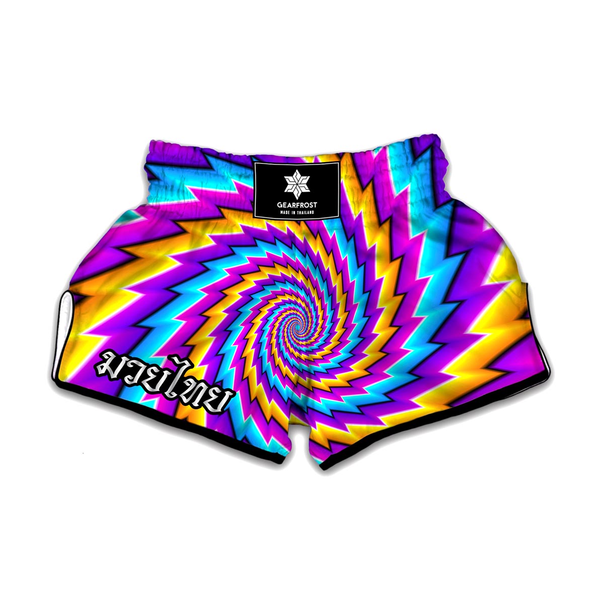 Twisted Spiral Moving Optical Illusion Muay Thai Boxing Shorts