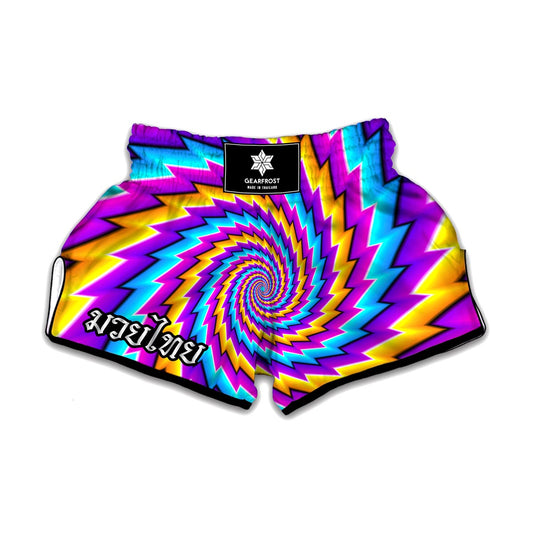 Twisted Spiral Moving Optical Illusion Muay Thai Boxing Shorts