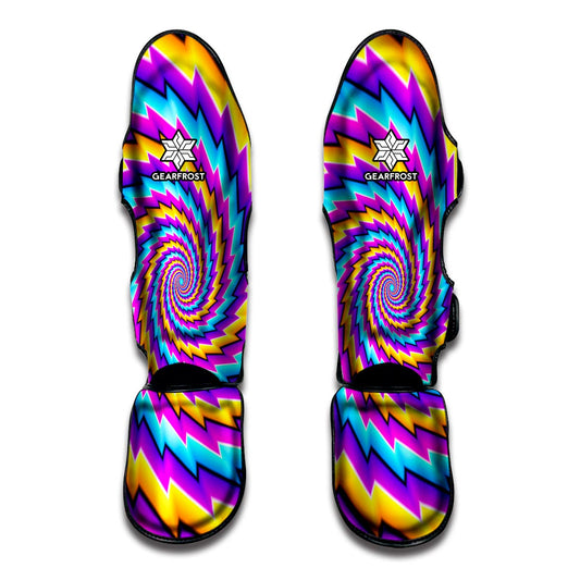 Twisted Spiral Moving Optical Illusion Muay Thai Shin Guard