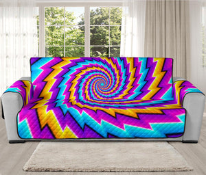 Twisted Spiral Moving Optical Illusion Oversized Sofa Protector