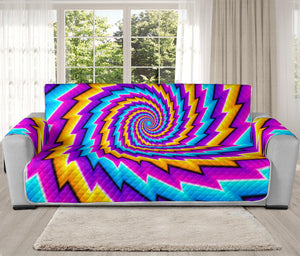 Twisted Spiral Moving Optical Illusion Oversized Sofa Protector