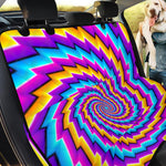 Twisted Spiral Moving Optical Illusion Pet Car Back Seat Cover