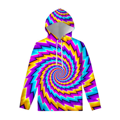 Twisted Spiral Moving Optical Illusion Pullover Hoodie