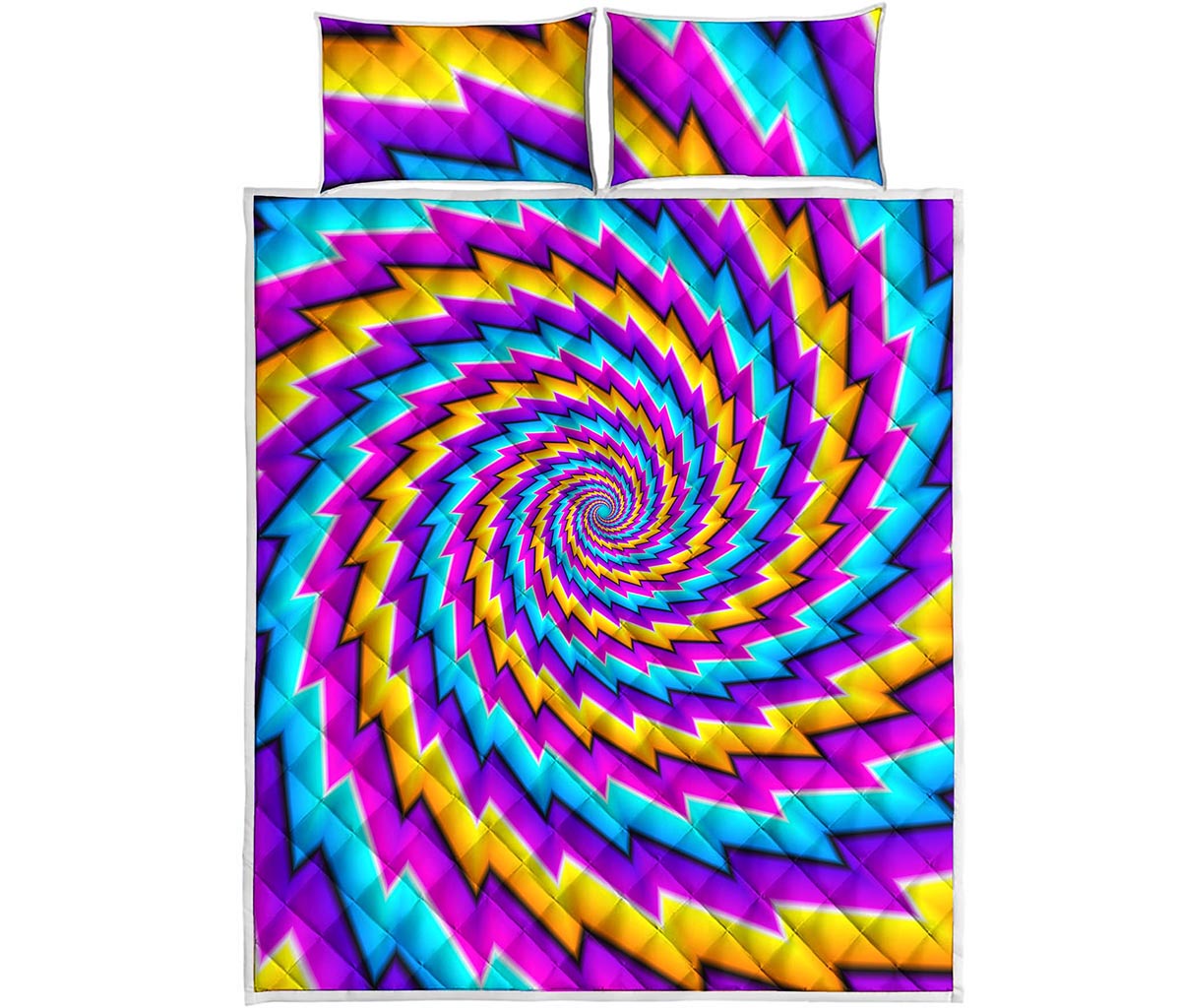 Twisted Spiral Moving Optical Illusion Quilt Bed Set