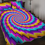 Twisted Spiral Moving Optical Illusion Quilt Bed Set