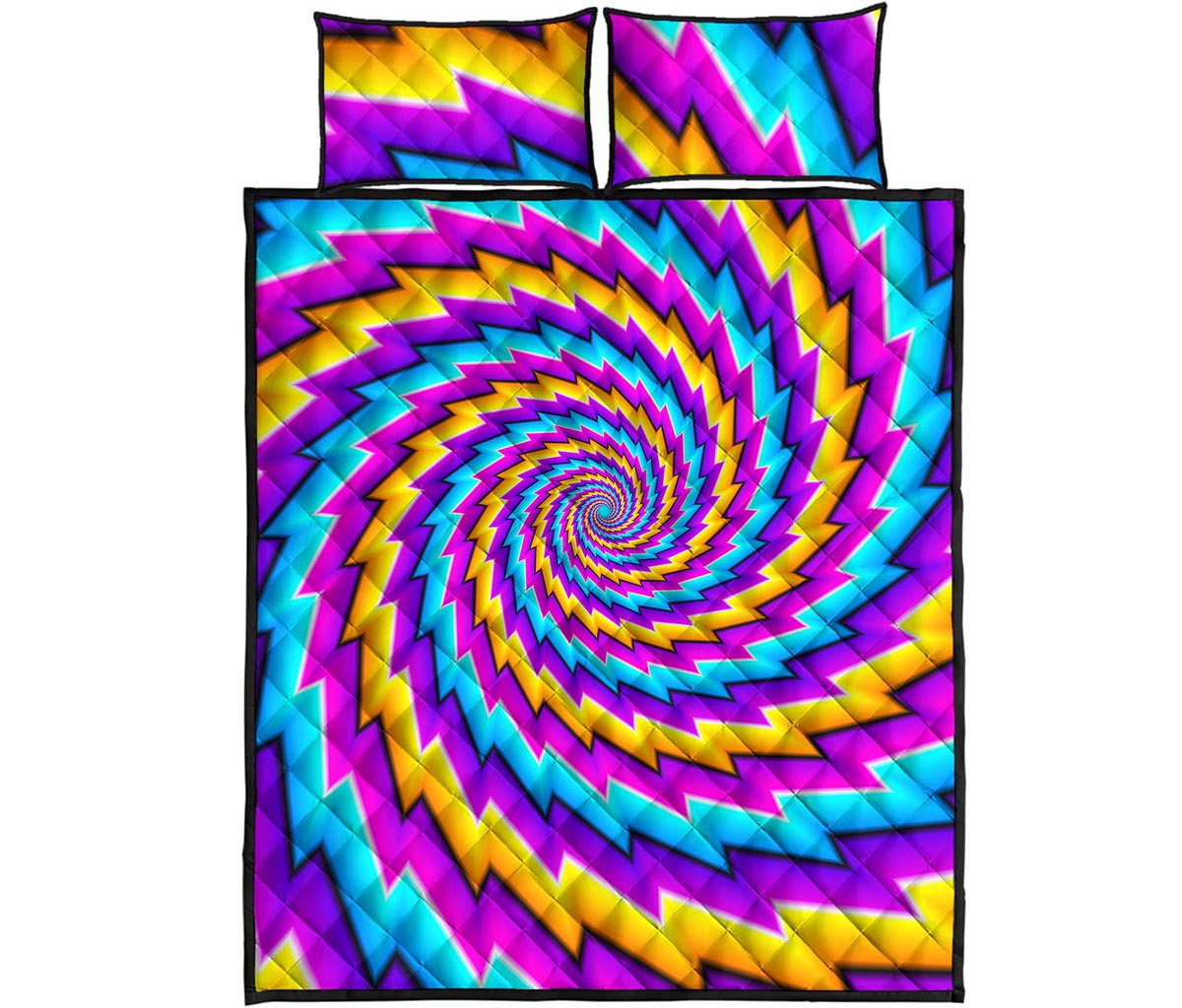 Twisted Spiral Moving Optical Illusion Quilt Bed Set