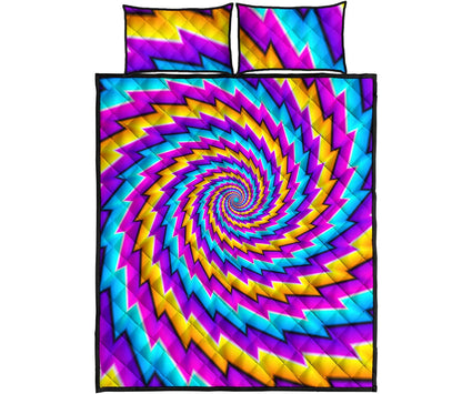 Twisted Spiral Moving Optical Illusion Quilt Bed Set