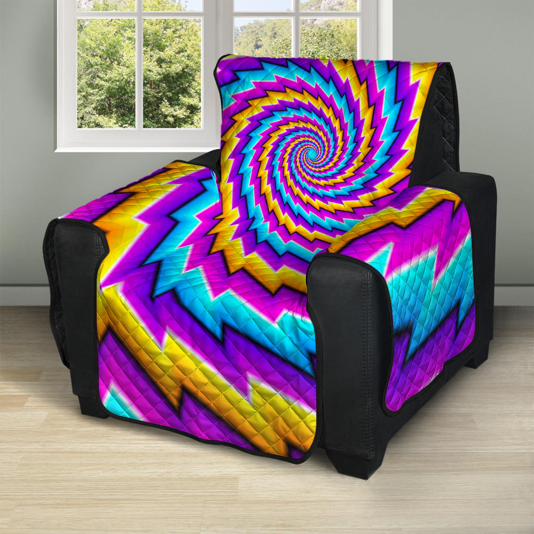 Twisted Spiral Moving Optical Illusion Recliner Protector