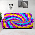 Twisted Spiral Moving Optical Illusion Sofa Cover