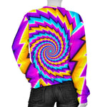 Twisted Spiral Moving Optical Illusion Women's Crewneck Sweatshirt GearFrost