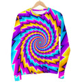 Twisted Spiral Moving Optical Illusion Women's Crewneck Sweatshirt