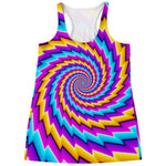 Twisted Spiral Moving Optical Illusion Women's Racerback Tank Top
