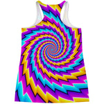 Twisted Spiral Moving Optical Illusion Women's Racerback Tank Top