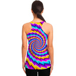 Twisted Spiral Moving Optical Illusion Women's Racerback Tank Top