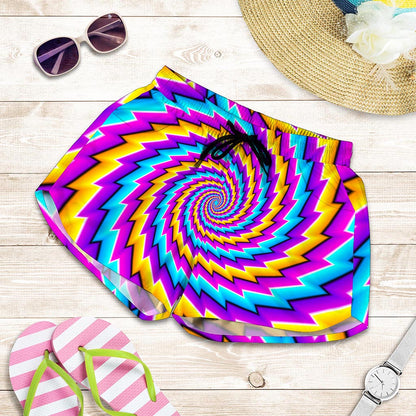 Twisted Spiral Moving Optical Illusion Women's Shorts