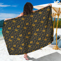 Tyrannosaurus Dino Fossil Pattern Print Beach Sarong Wrap