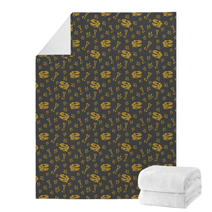 Tyrannosaurus Dino Fossil Pattern Print Blanket