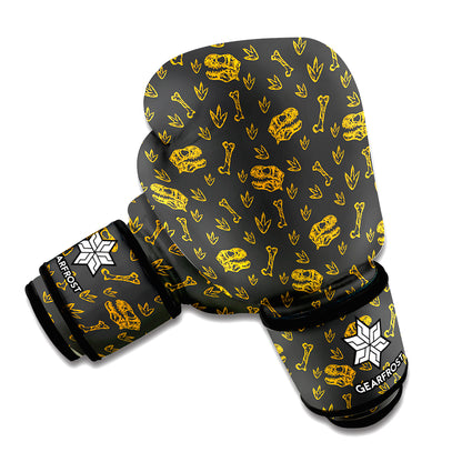 Tyrannosaurus Dino Fossil Pattern Print Boxing Gloves