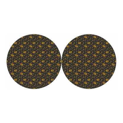 Tyrannosaurus Dino Fossil Pattern Print Car Coasters