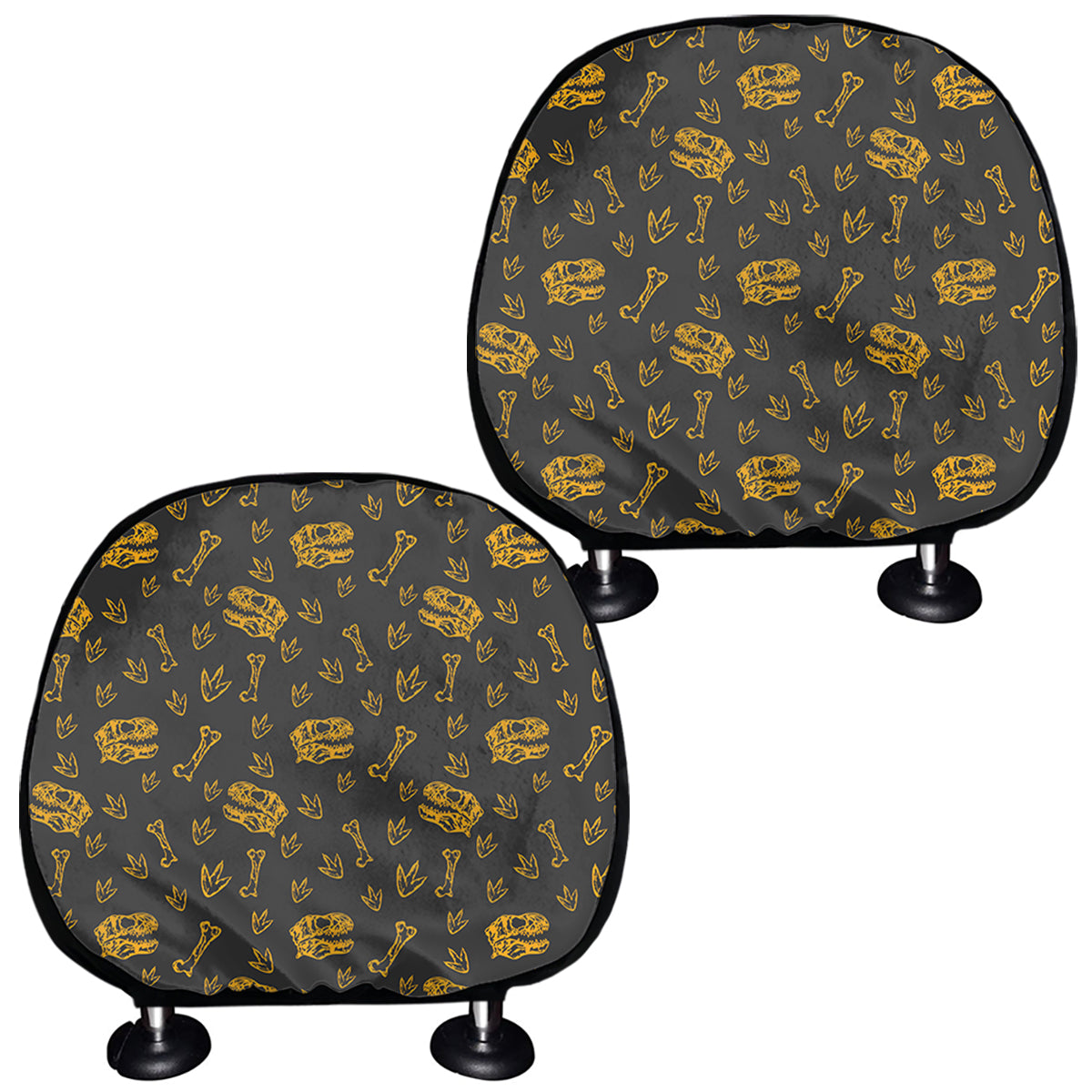 Tyrannosaurus Dino Fossil Pattern Print Car Headrest Covers