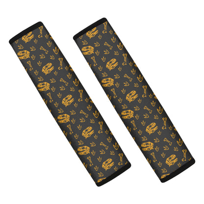 Tyrannosaurus Dino Fossil Pattern Print Car Seat Belt Covers
