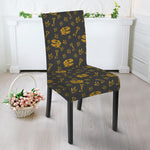 Tyrannosaurus Dino Fossil Pattern Print Dining Chair Slipcover