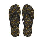 Tyrannosaurus Dino Fossil Pattern Print Flip Flops