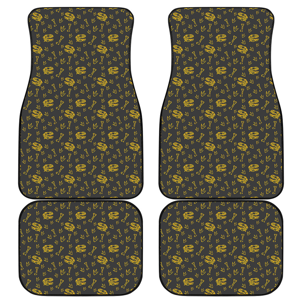 Tyrannosaurus Dino Fossil Pattern Print Front and Back Car Floor Mats