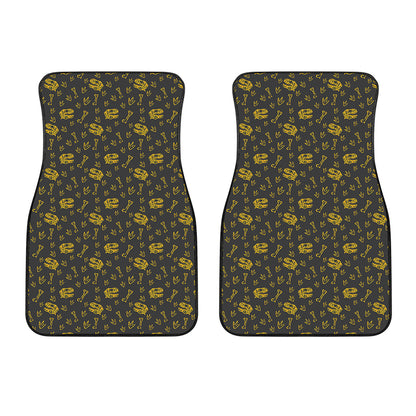 Tyrannosaurus Dino Fossil Pattern Print Front Car Floor Mats