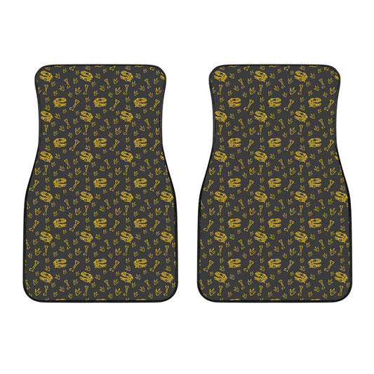 Tyrannosaurus Dino Fossil Pattern Print Front Car Floor Mats