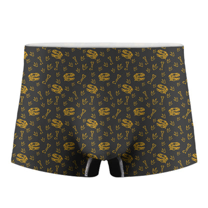 Tyrannosaurus Dino Fossil Pattern Print Men's Boxer Briefs