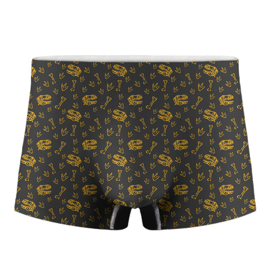 Tyrannosaurus Dino Fossil Pattern Print Men's Boxer Briefs