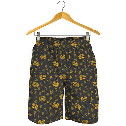 Tyrannosaurus Dino Fossil Pattern Print Men's Shorts
