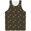 Tyrannosaurus Dino Fossil Pattern Print Men's Tank Top