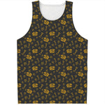 Tyrannosaurus Dino Fossil Pattern Print Men's Tank Top