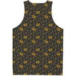 Tyrannosaurus Dino Fossil Pattern Print Men's Tank Top