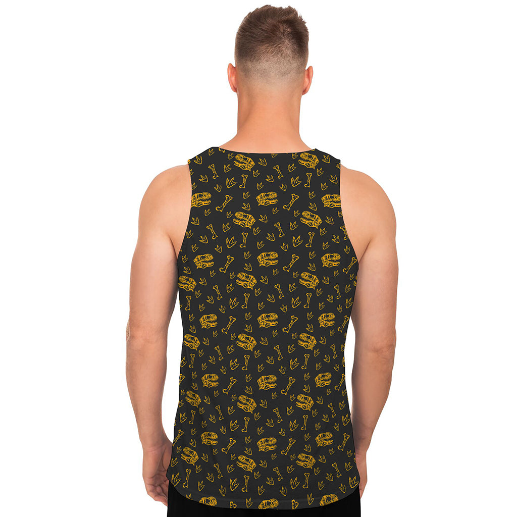 Tyrannosaurus Dino Fossil Pattern Print Men's Tank Top