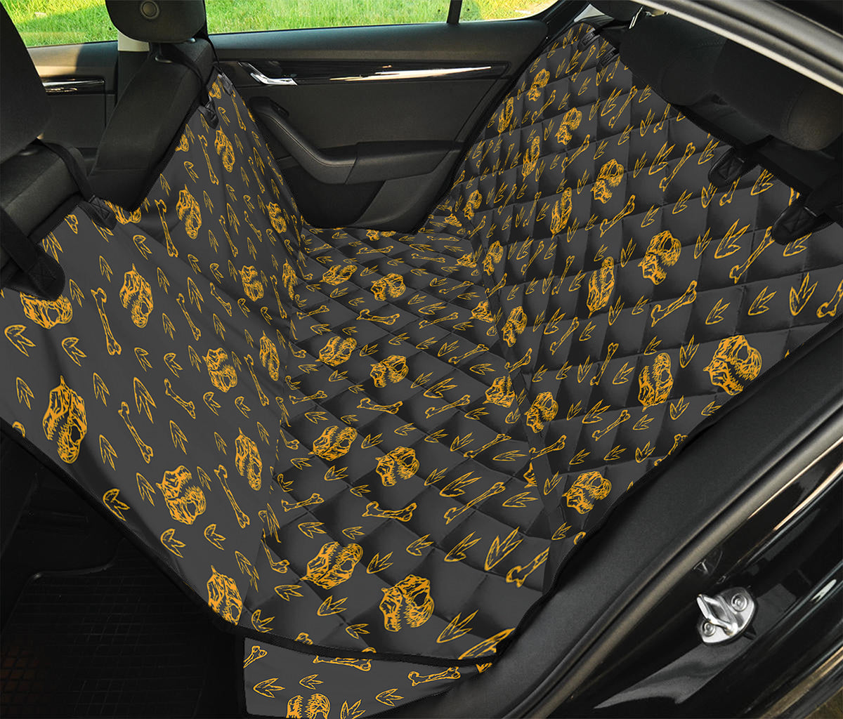 Tyrannosaurus Dino Fossil Pattern Print Pet Car Back Seat Cover