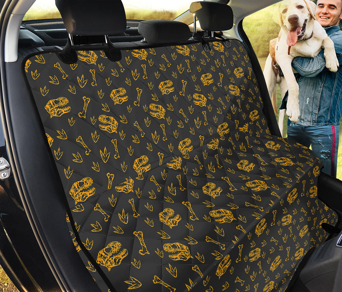 Tyrannosaurus Dino Fossil Pattern Print Pet Car Back Seat Cover