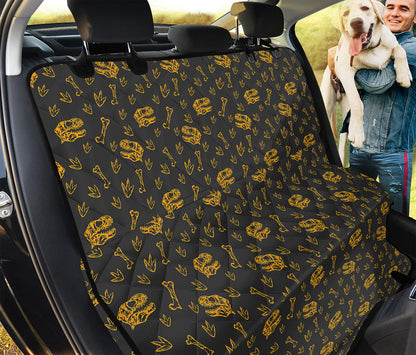 Tyrannosaurus Dino Fossil Pattern Print Pet Car Back Seat Cover
